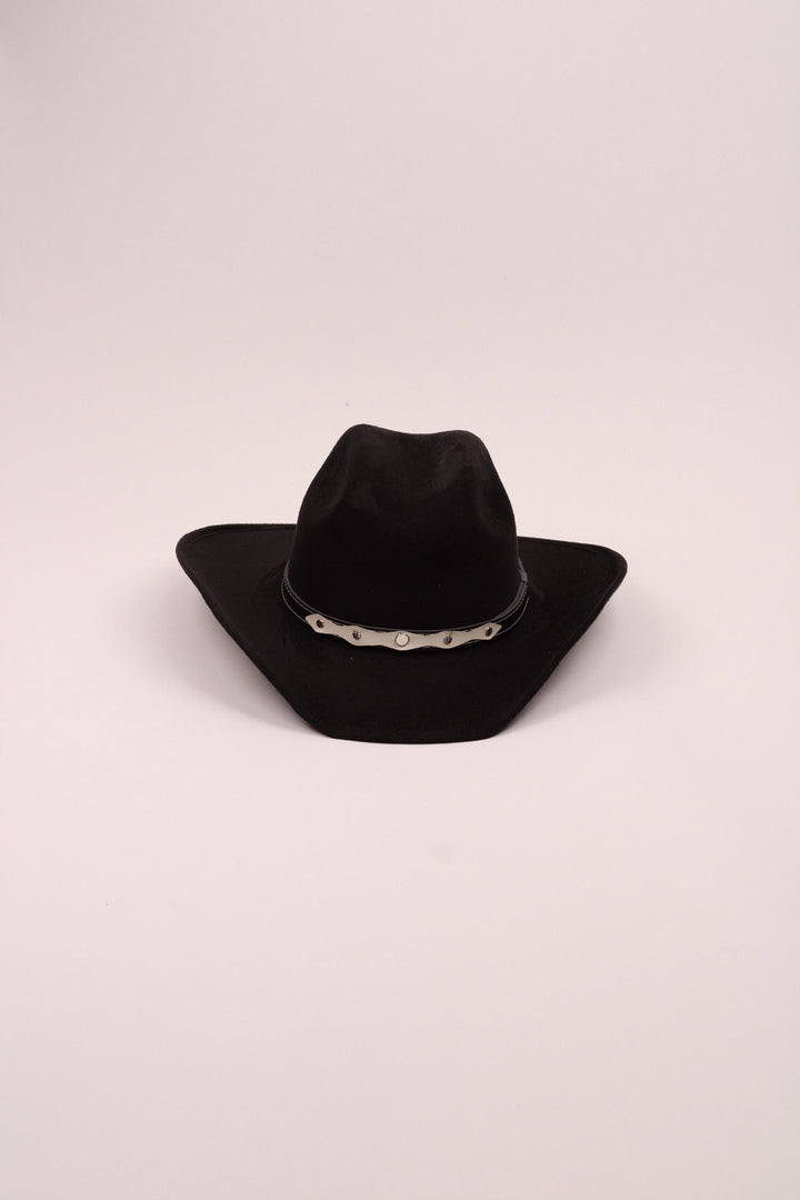 Kids Vegan Suede Austin Hat - Black