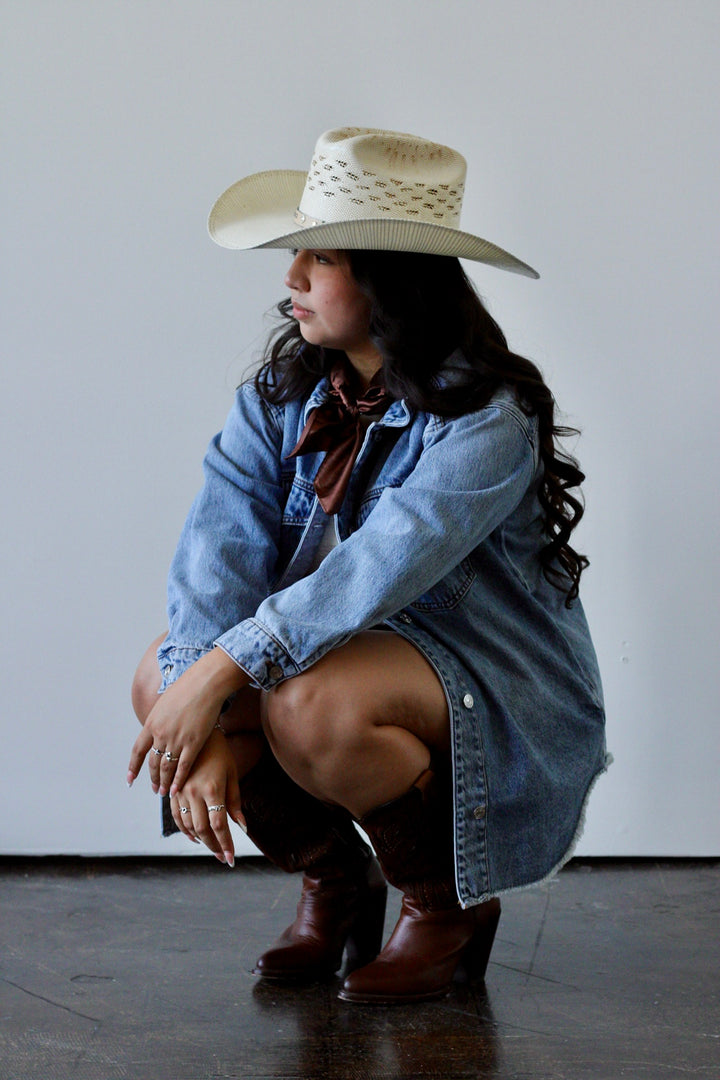 Bailey Cattleman Straw Cowboy Hat - Bone