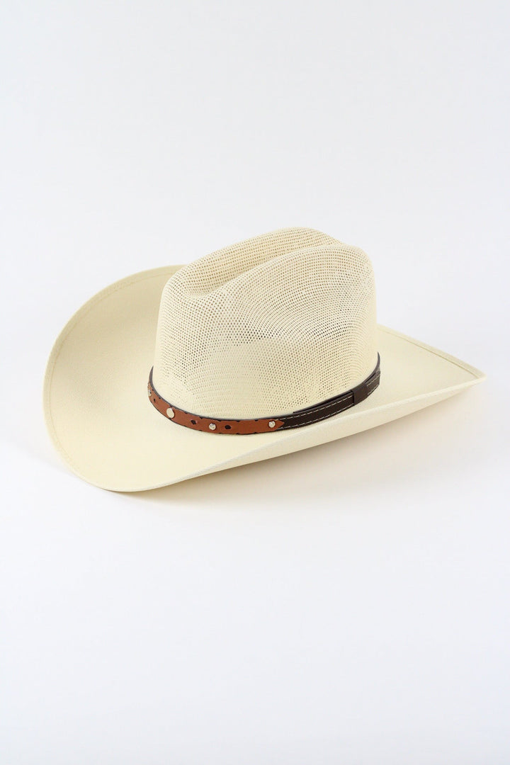 Luckenbach Cattlemen Straw Cowboy Hat - Natural