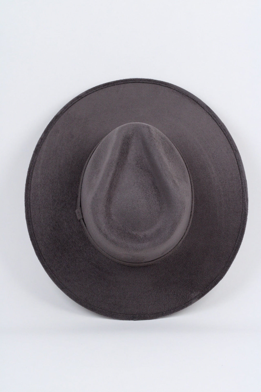Vegan Suede Rancher Hat - Charcoal Grey