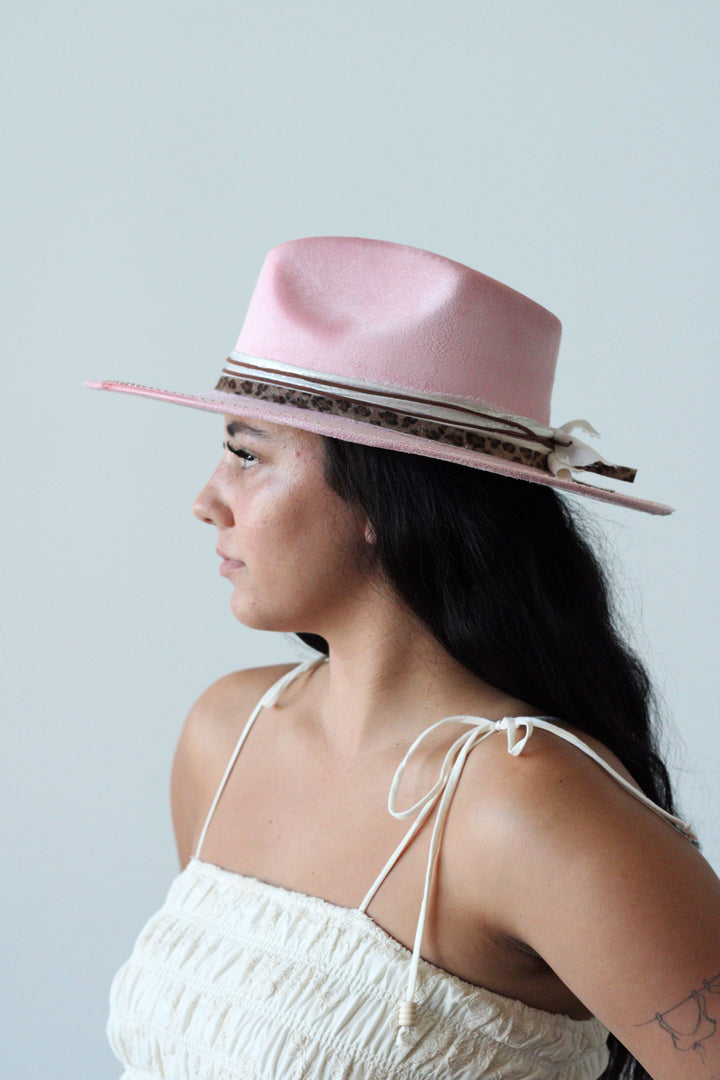Hallie Rancher Hat - Blush Pink