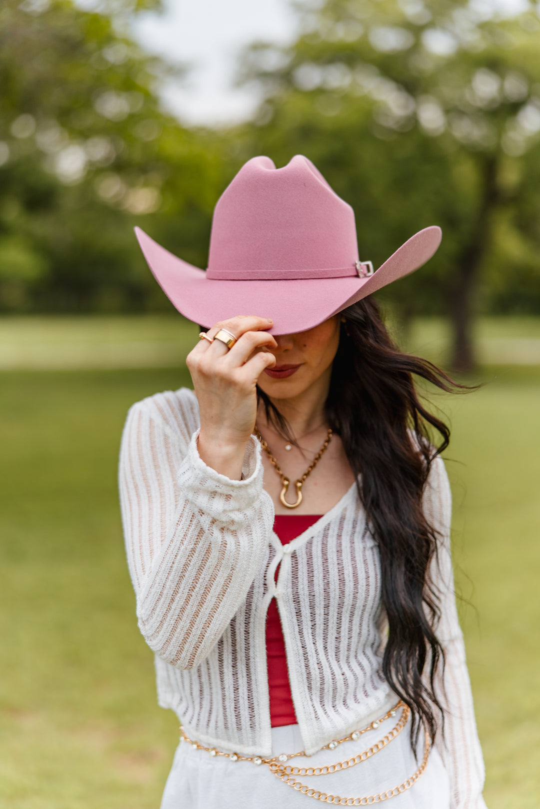 Wren Merino Wool Western Hat - Mulberry Pink