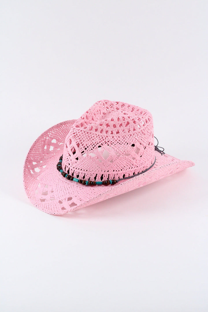 Bayside Rancher Raffia Hat - Pink
