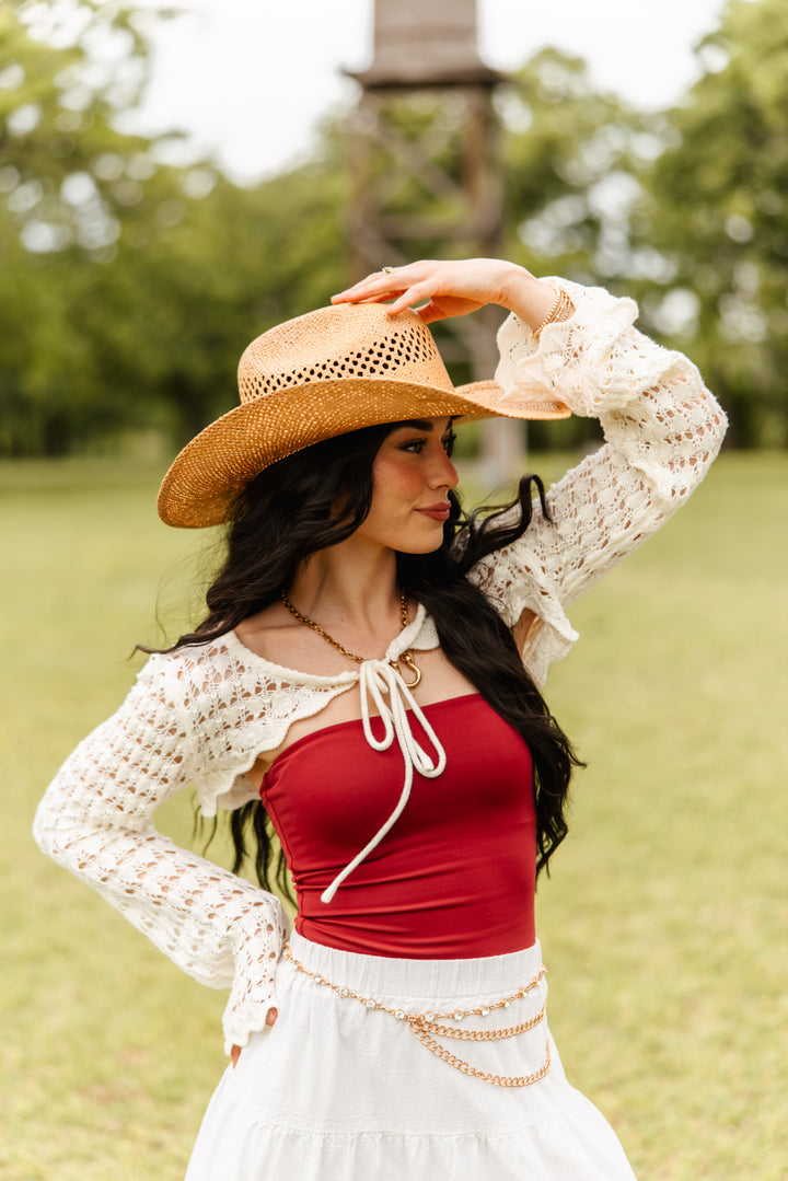 El Dorado Raffia Cowboy Hat - Camel