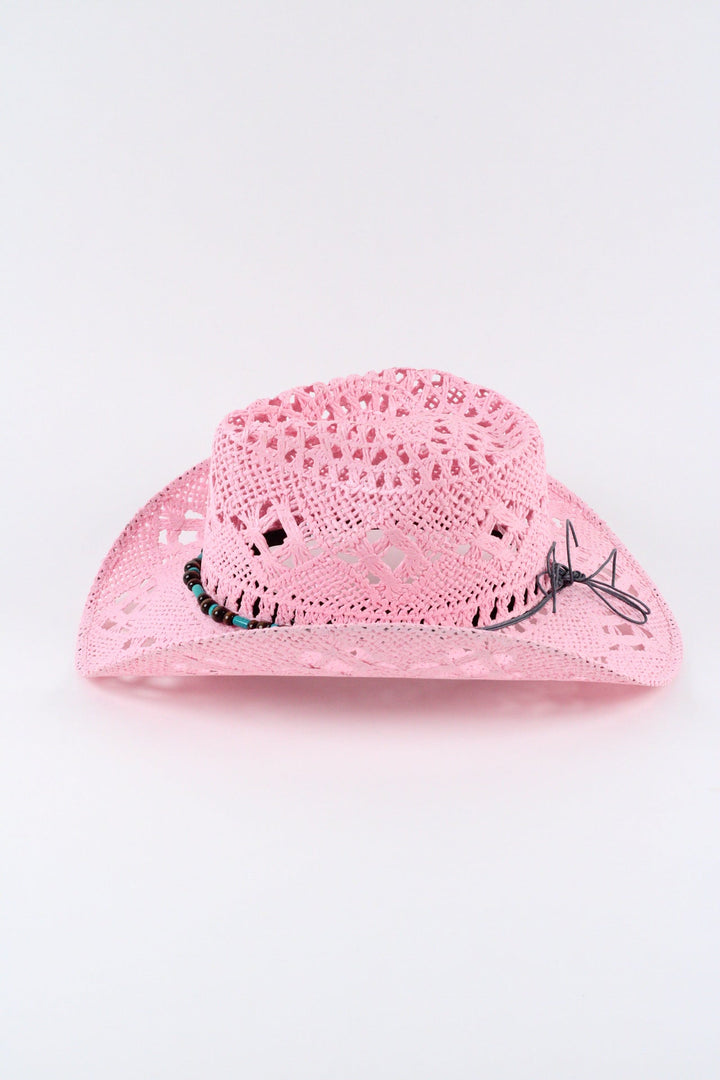Bayside Rancher Raffia Hat - Pink