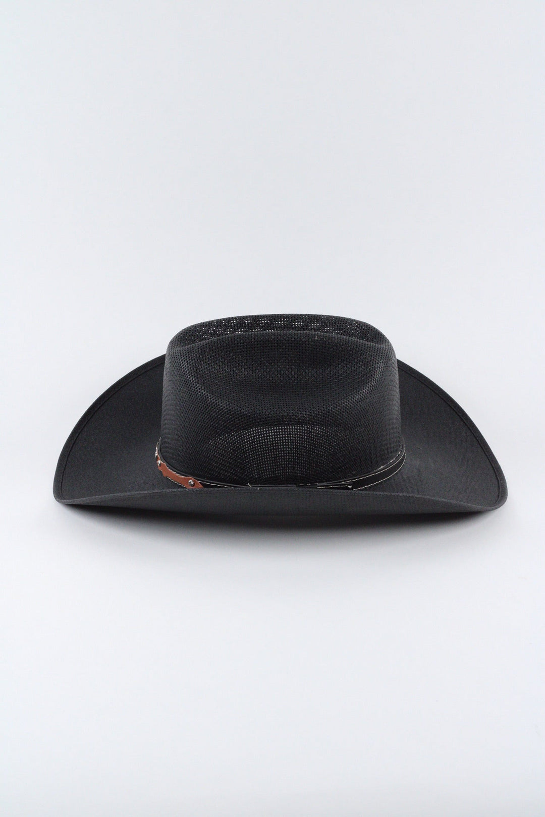 Luckenbach Cattlemen Straw Cowboy Hat - Black