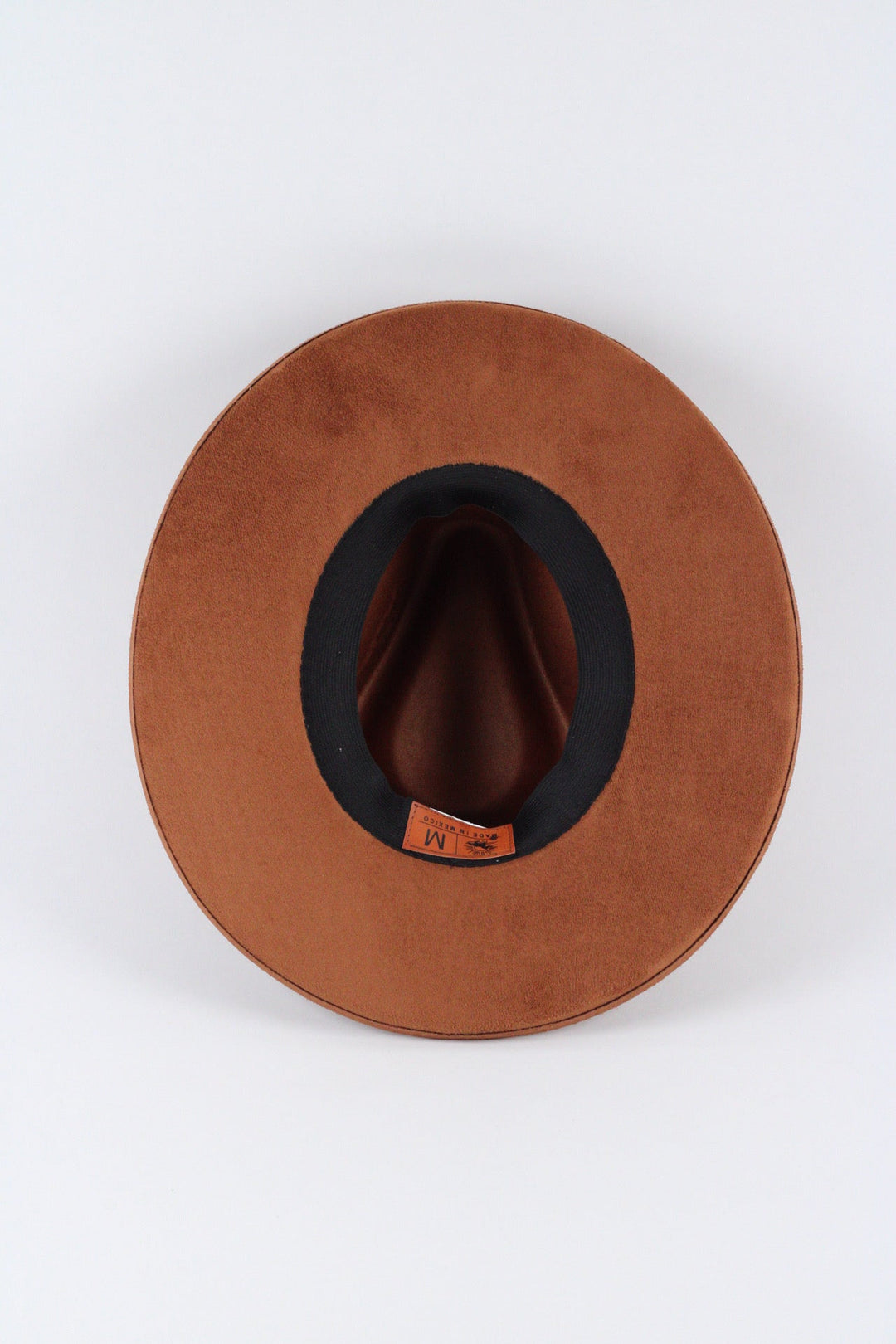 Vegan Suede Rancher Hat - Pencil Brim - Caramel