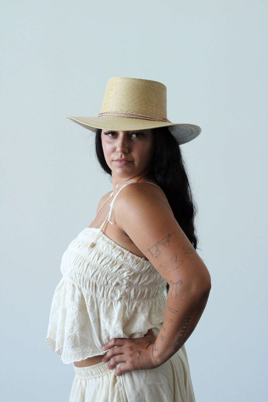 Cabo Fine Palm Leaf Gambler Hat - Natural