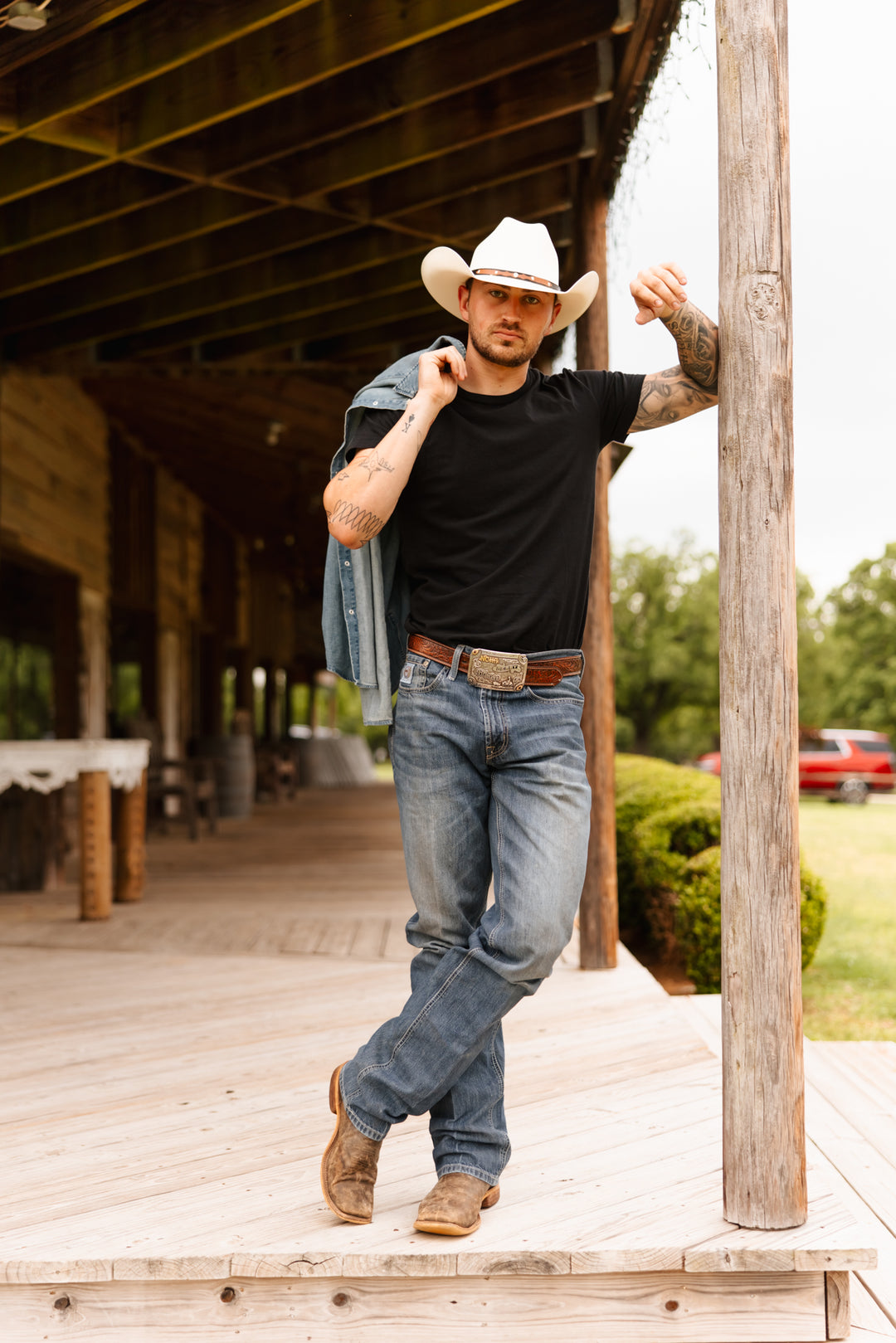 The Lonestar Unisex Bull Rider Straw Cowboy Hat - Ivory