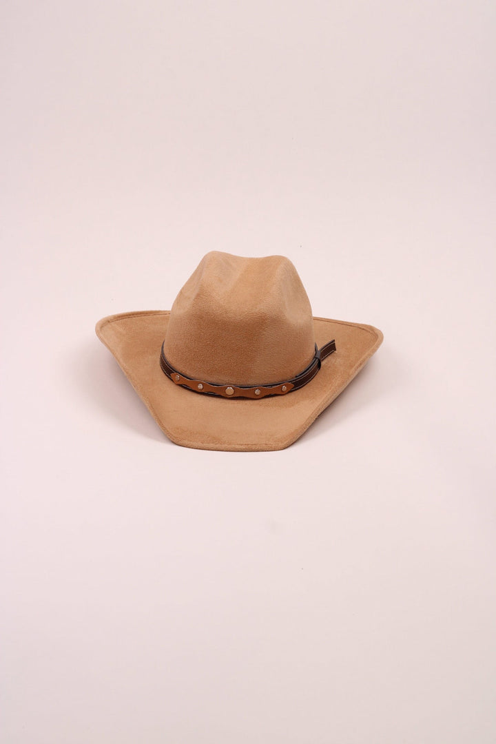 Kids Vegan Suede Austin Hat - Cappuccino