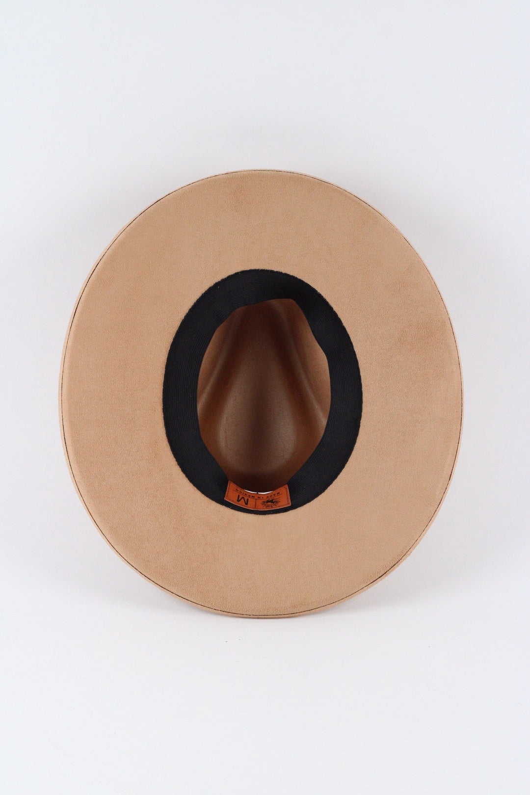 Vegan Suede Rancher Hat - Pencil Brim - Cappuccino