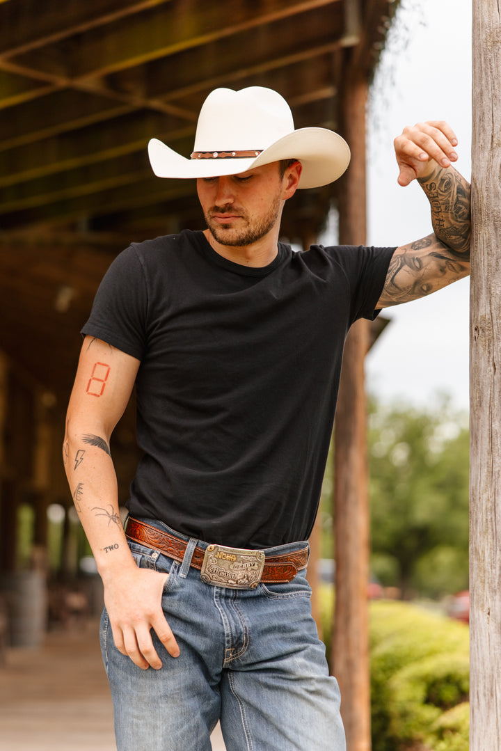 The Lonestar Unisex Bull Rider Straw Cowboy Hat - Ivory