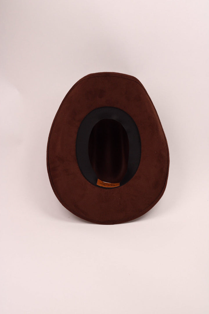 Kids Vegan Suede Austin Hat - Chocolate