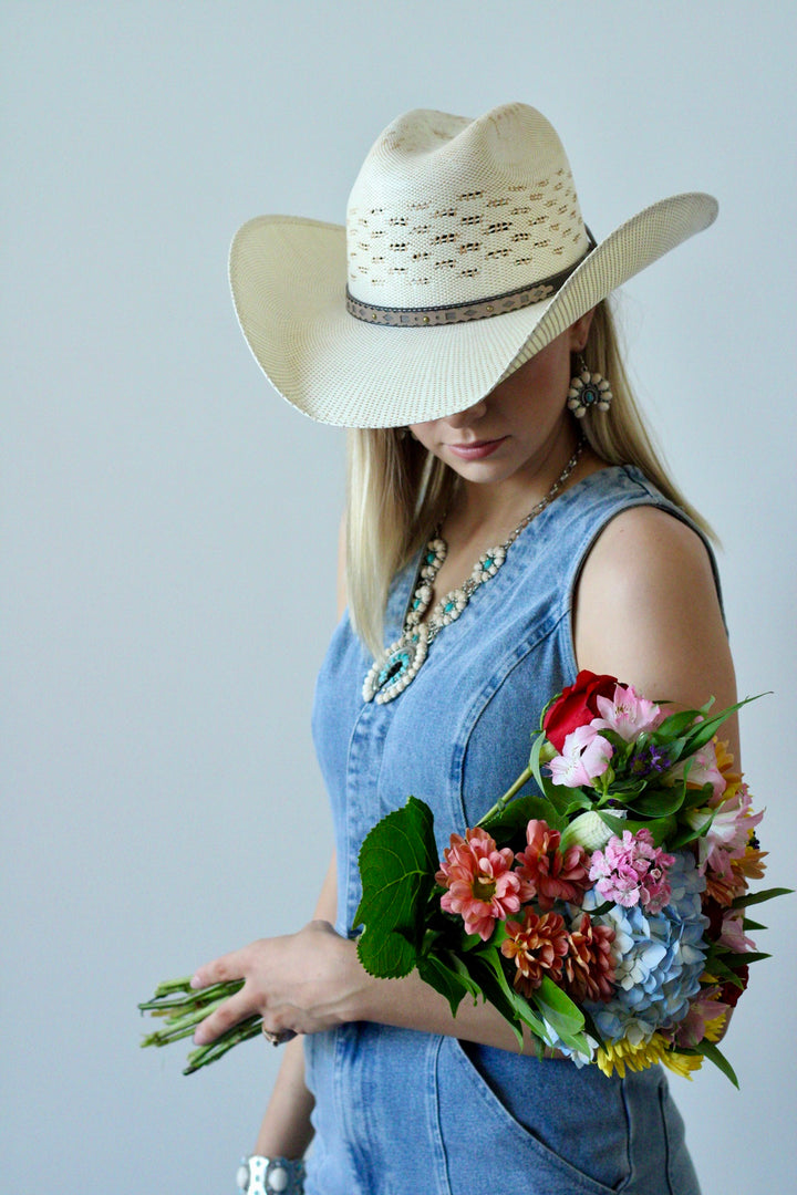 Bailey Bullrider Straw Cowboy Hat - Bone