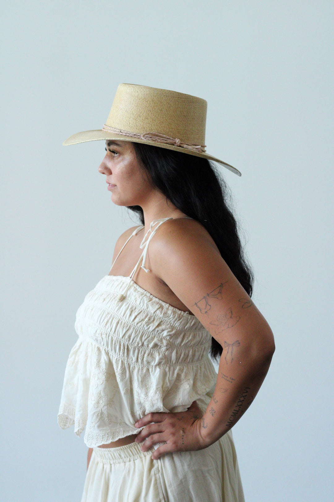 Cabo Fine Palm Leaf Gambler Hat - Natural