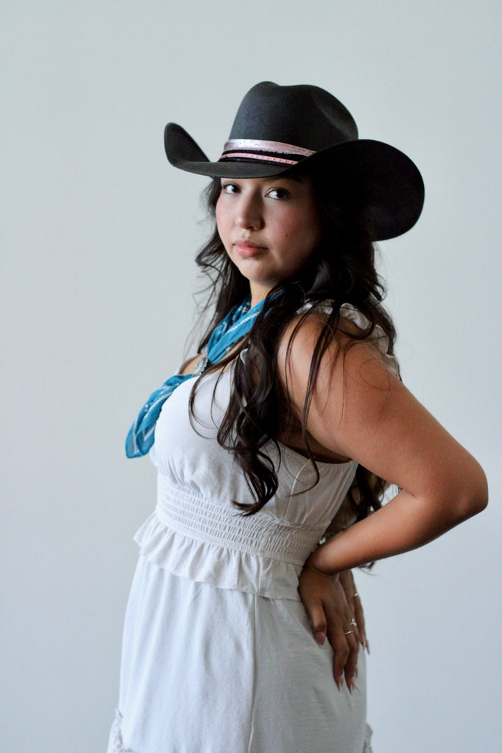Lucy Luckenback Cattlemen Cowboy Straw Hat - Black