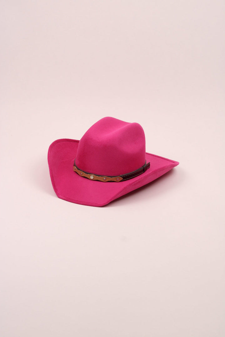 Kids Vegan Suede Austin Hat - Magenta