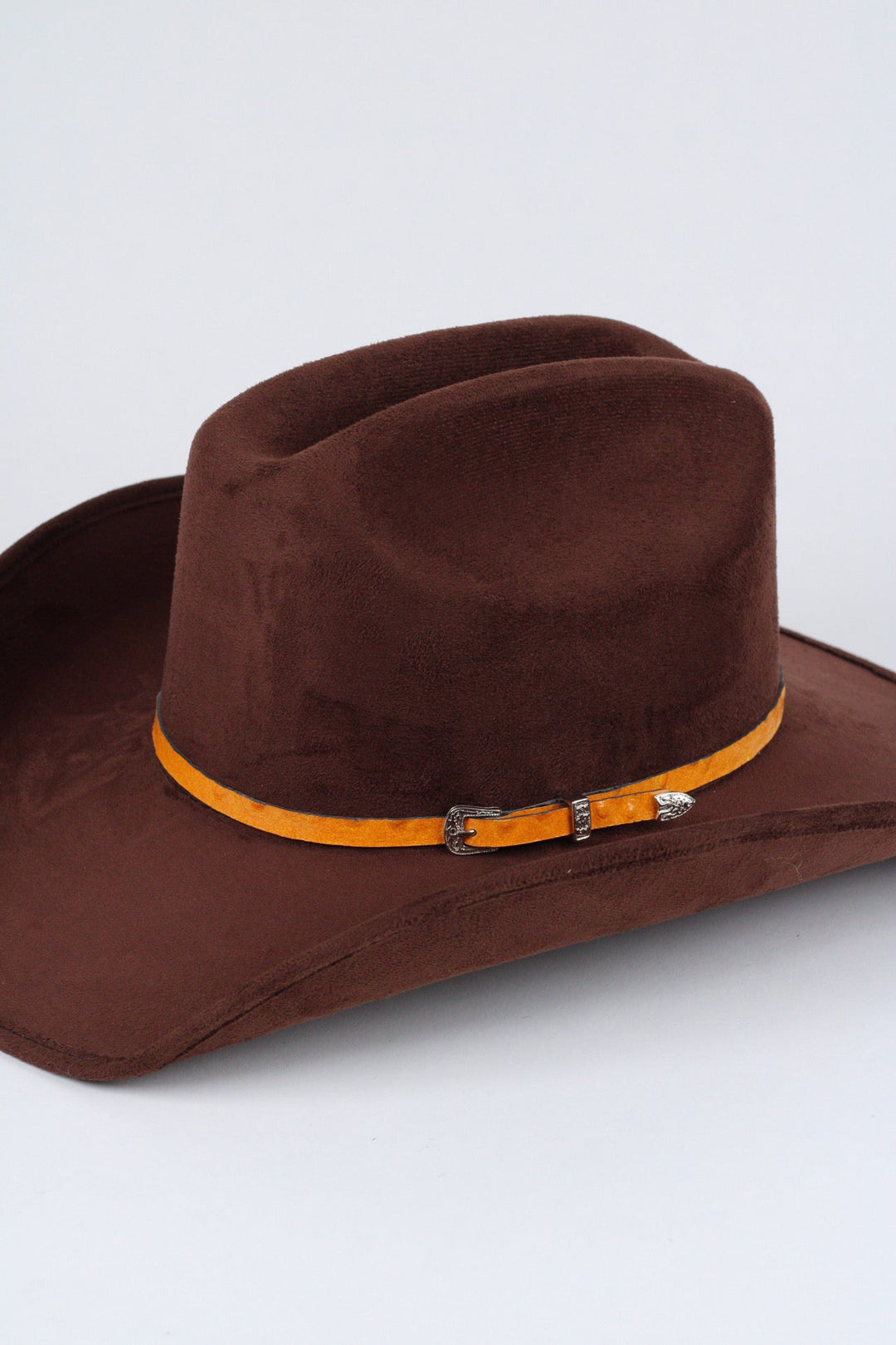 Ostrich Print Leather Hat Band w/ Buckle