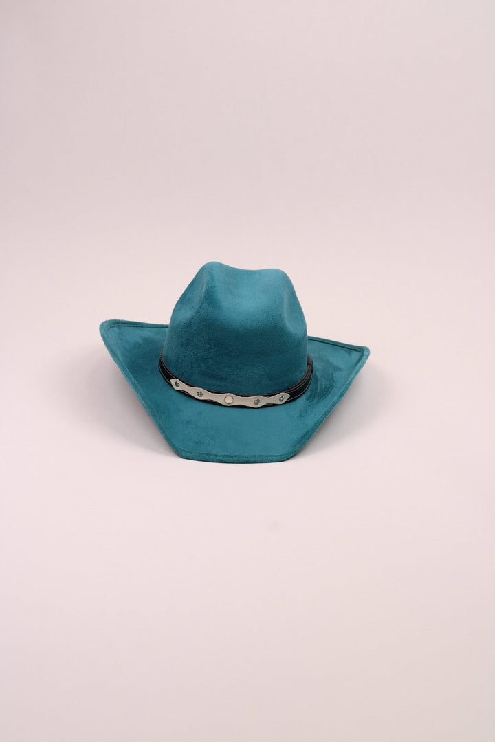 Kids Vegan Suede Austin Hat - Turquoise