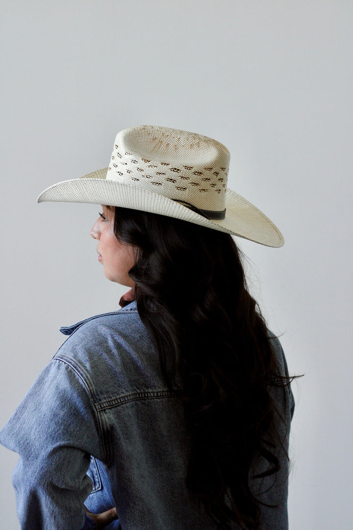 Bailey Cattleman Straw Cowboy Hat - Bone