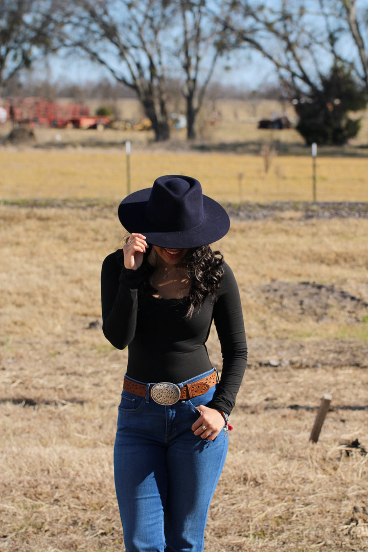 The Rowan - Wool Felt - Navy Blue