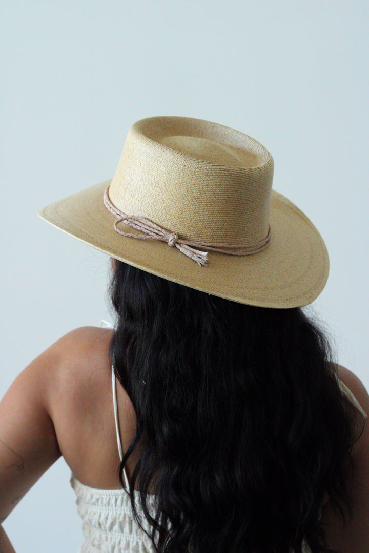 Cabo Fine Palm Leaf Gambler Hat - Natural