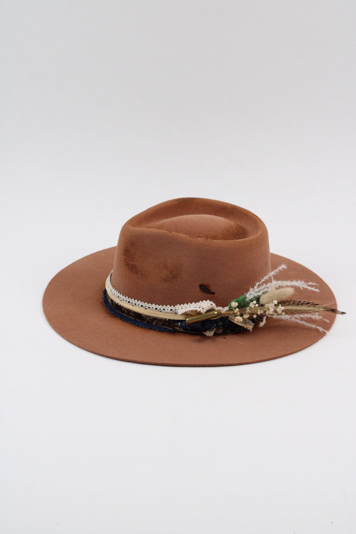 Aspen Rancher Flat Brim Hat - Tan