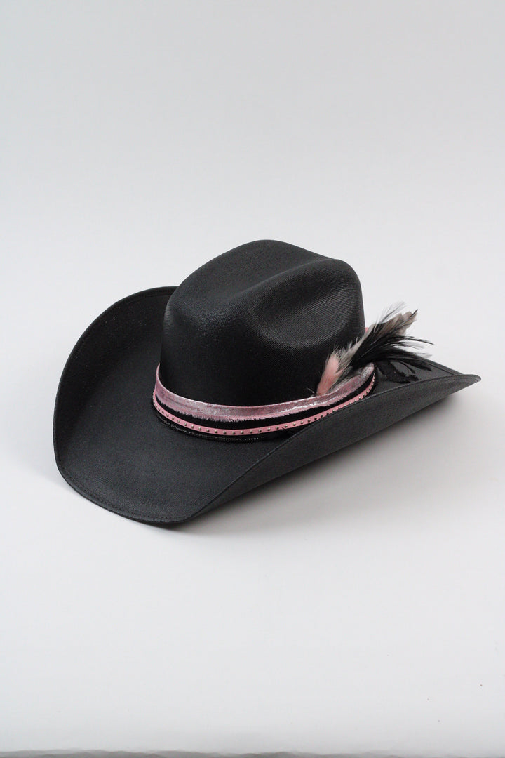 Lucy Luckenback Cattlemen Cowboy Straw Hat - Black