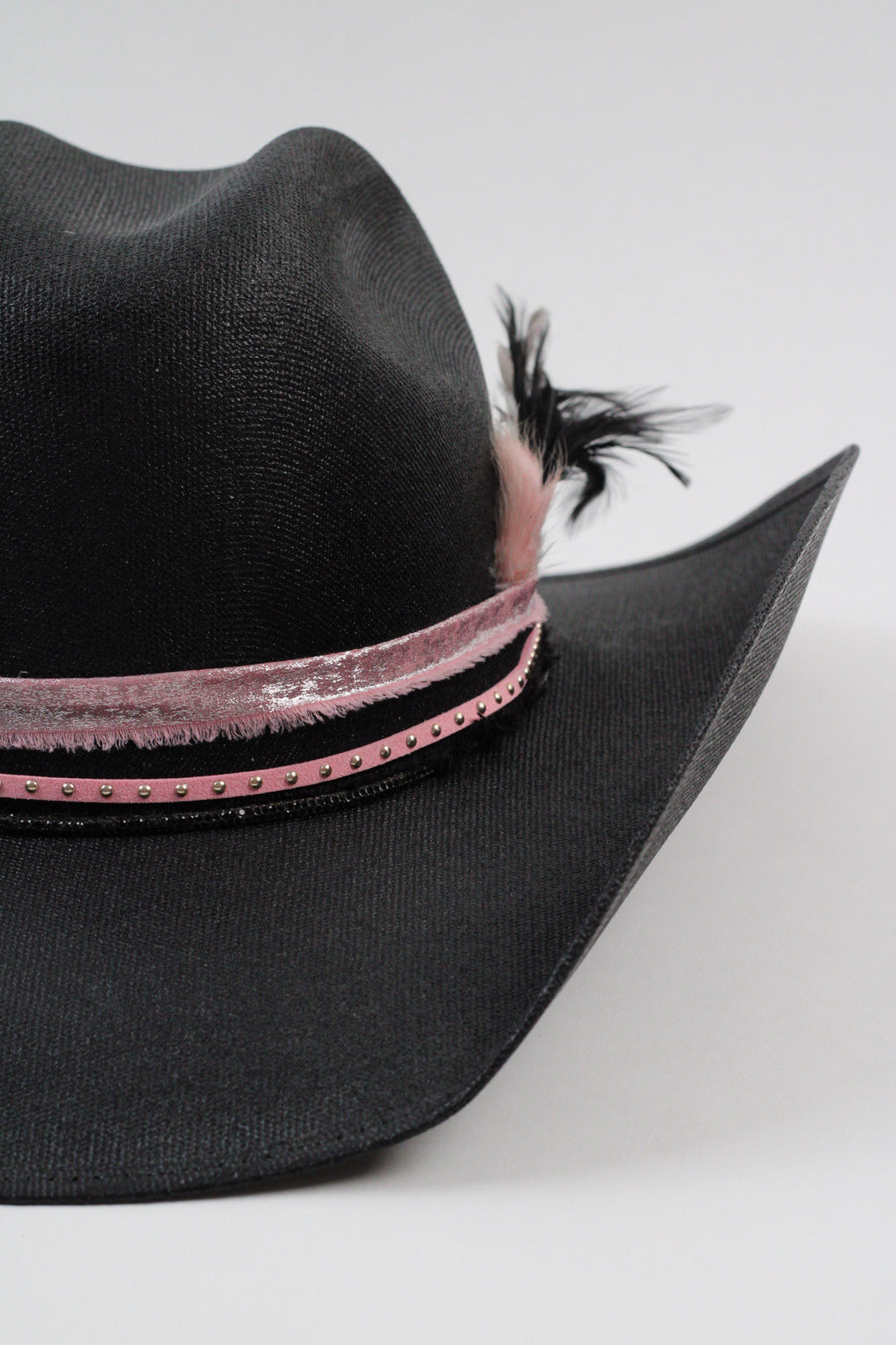 Lucy Luckenback Cattlemen Cowboy Straw Hat - Black