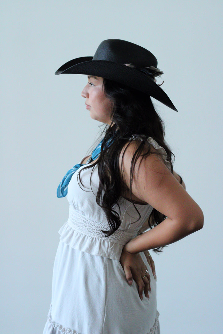 Lucy Luckenback Cattlemen Cowboy Straw Hat - Black