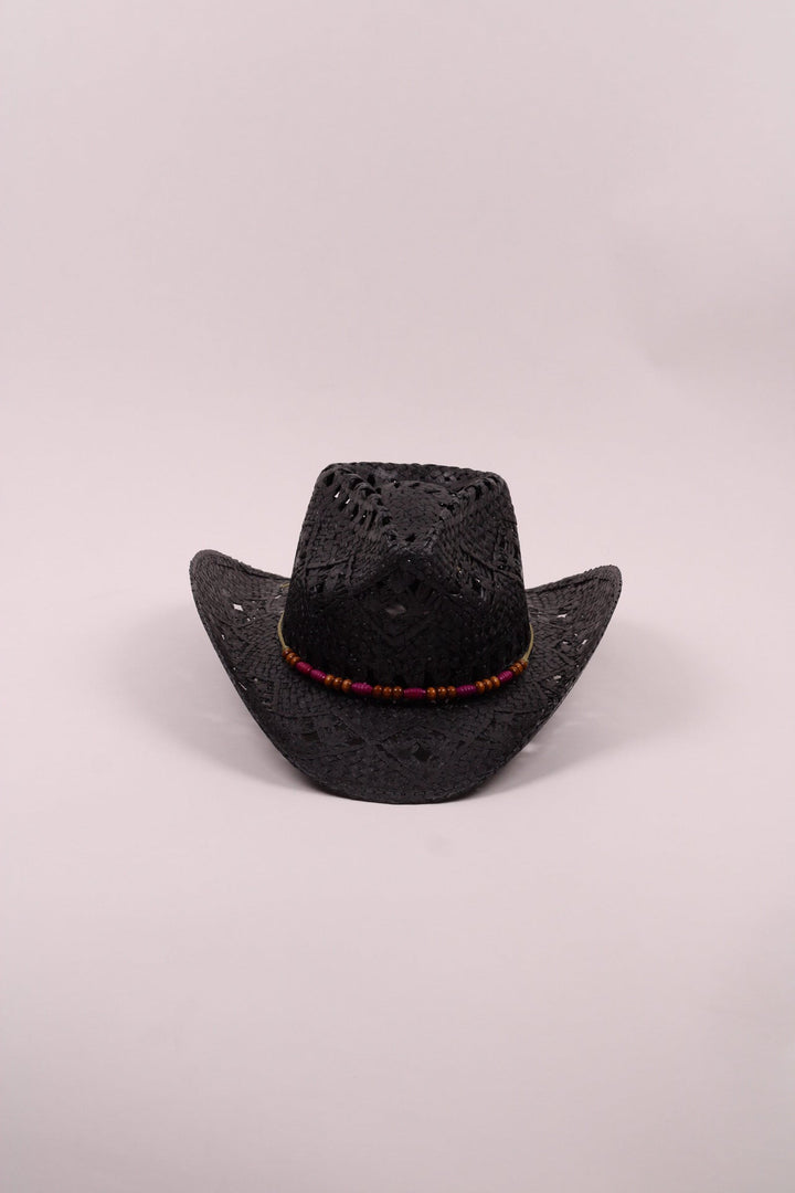 Bayside Rancher Raffia Hat - Black