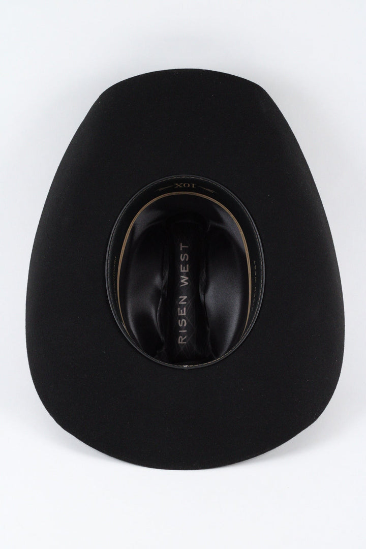 Wren Merino Wool Western Hat - Black