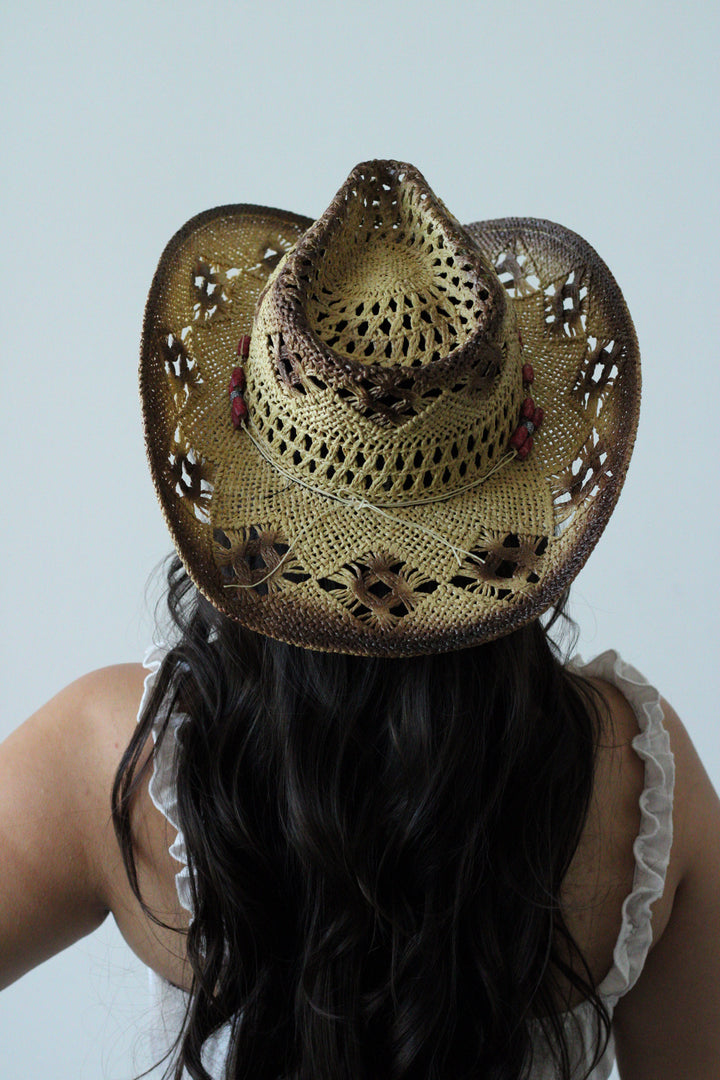 Bayside Western Raffia Hat - Sunburst