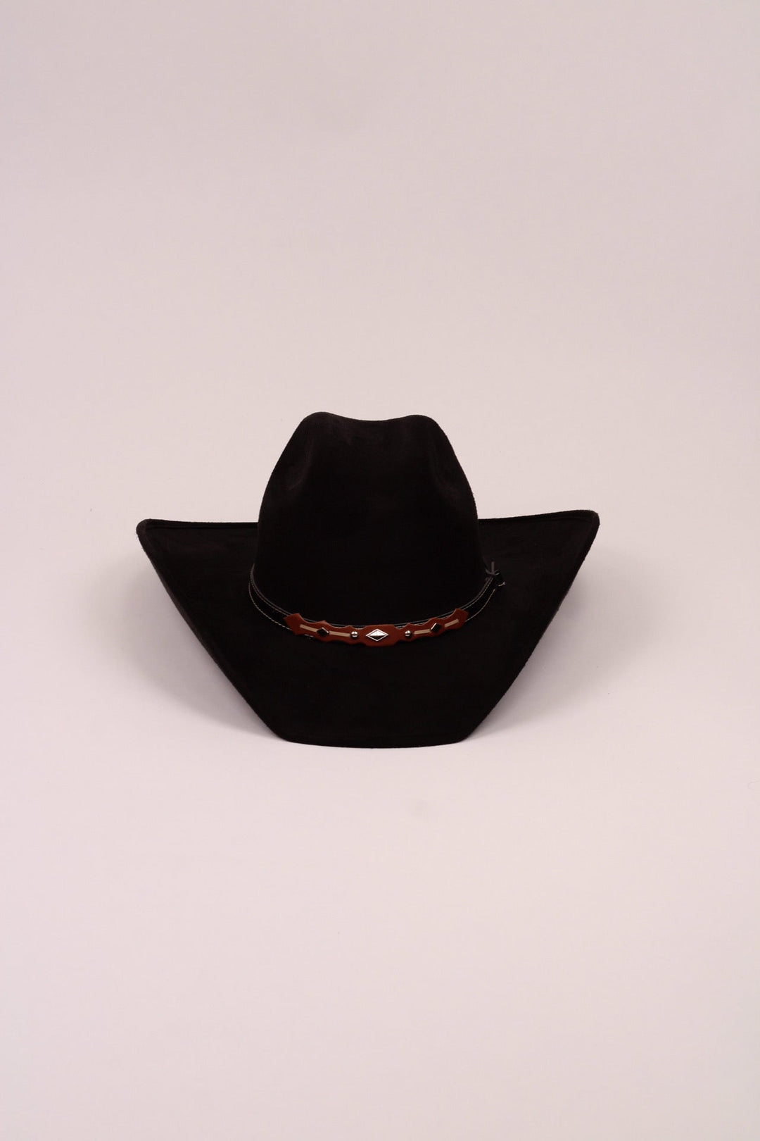 Austin Vegan Suede Cowboy Hat- Black