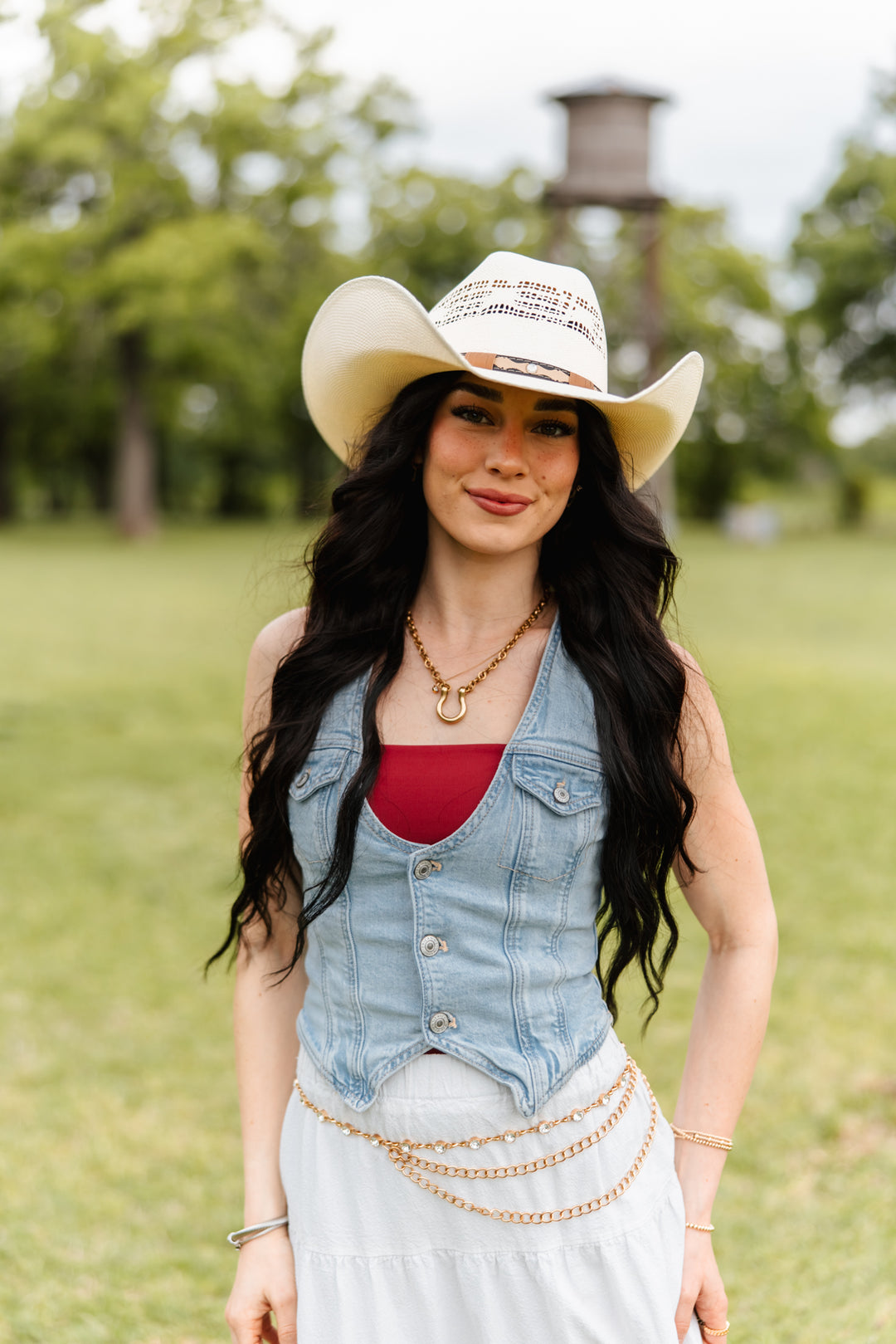 The Odessa Unisex Bull Rider Straw Cowboy Hat - Ivory