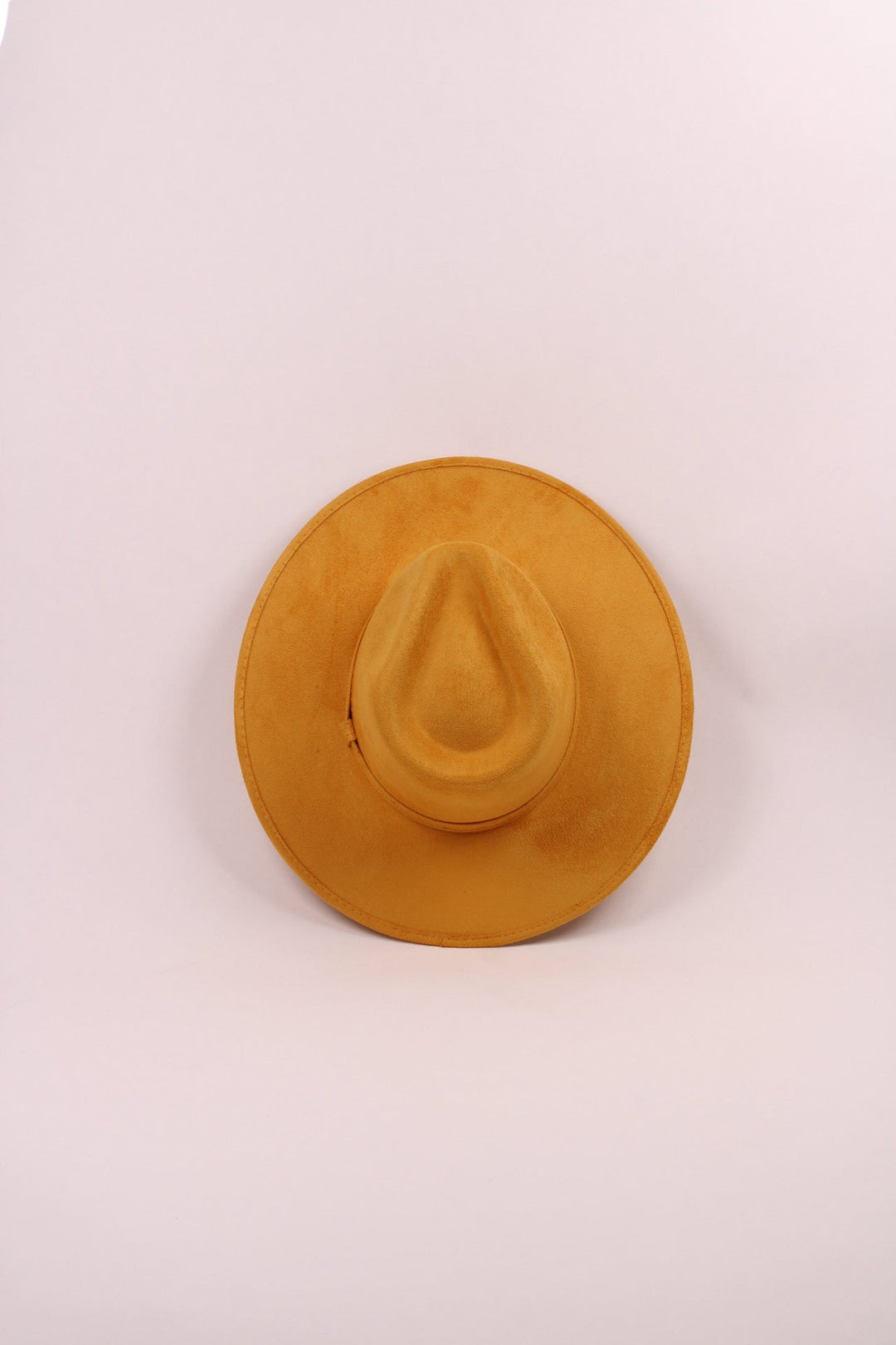 Vegan Suede Rancher Hat - Mustard