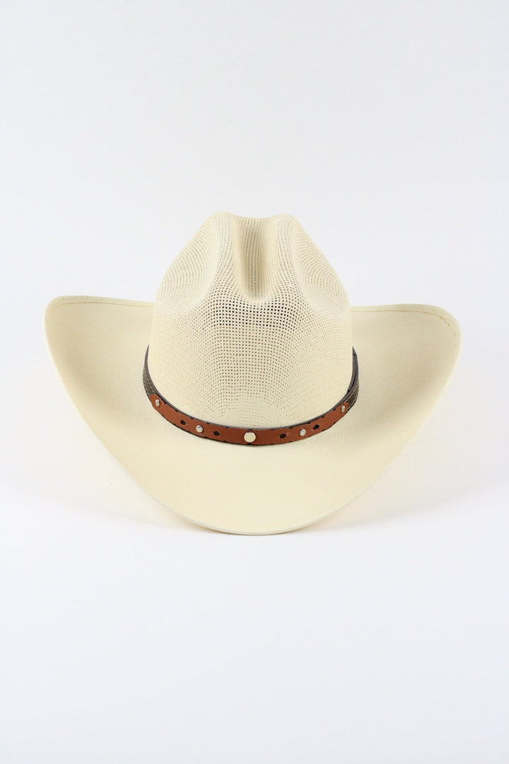 Luckenbach Cattlemen Straw Cowboy Hat - Natural