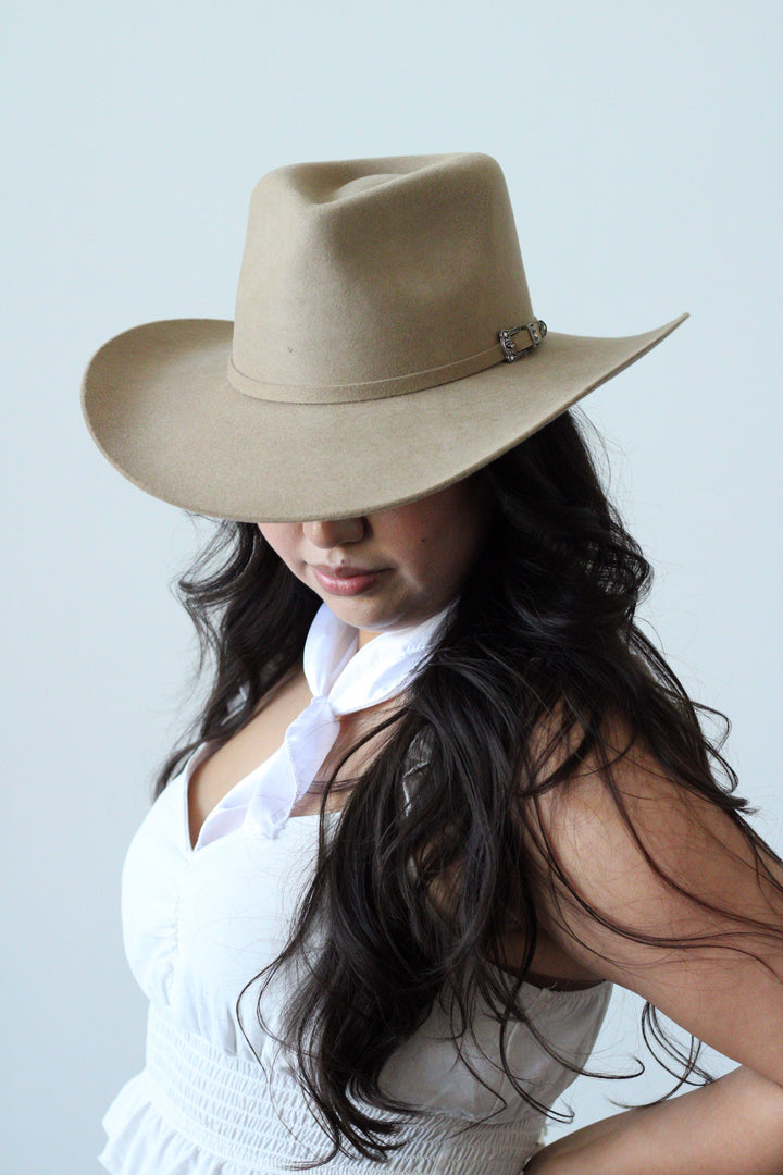 Cheyenne Western Teardrop Hat - Camel