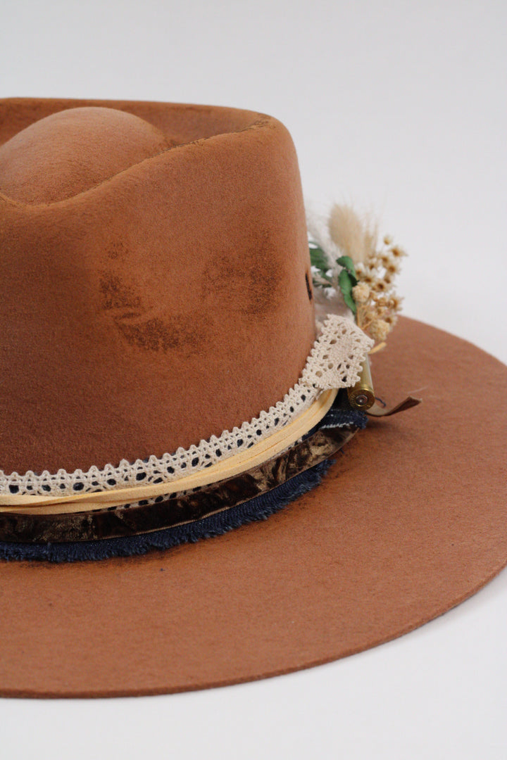 Aspen Rancher Flat Brim Hat - Tan