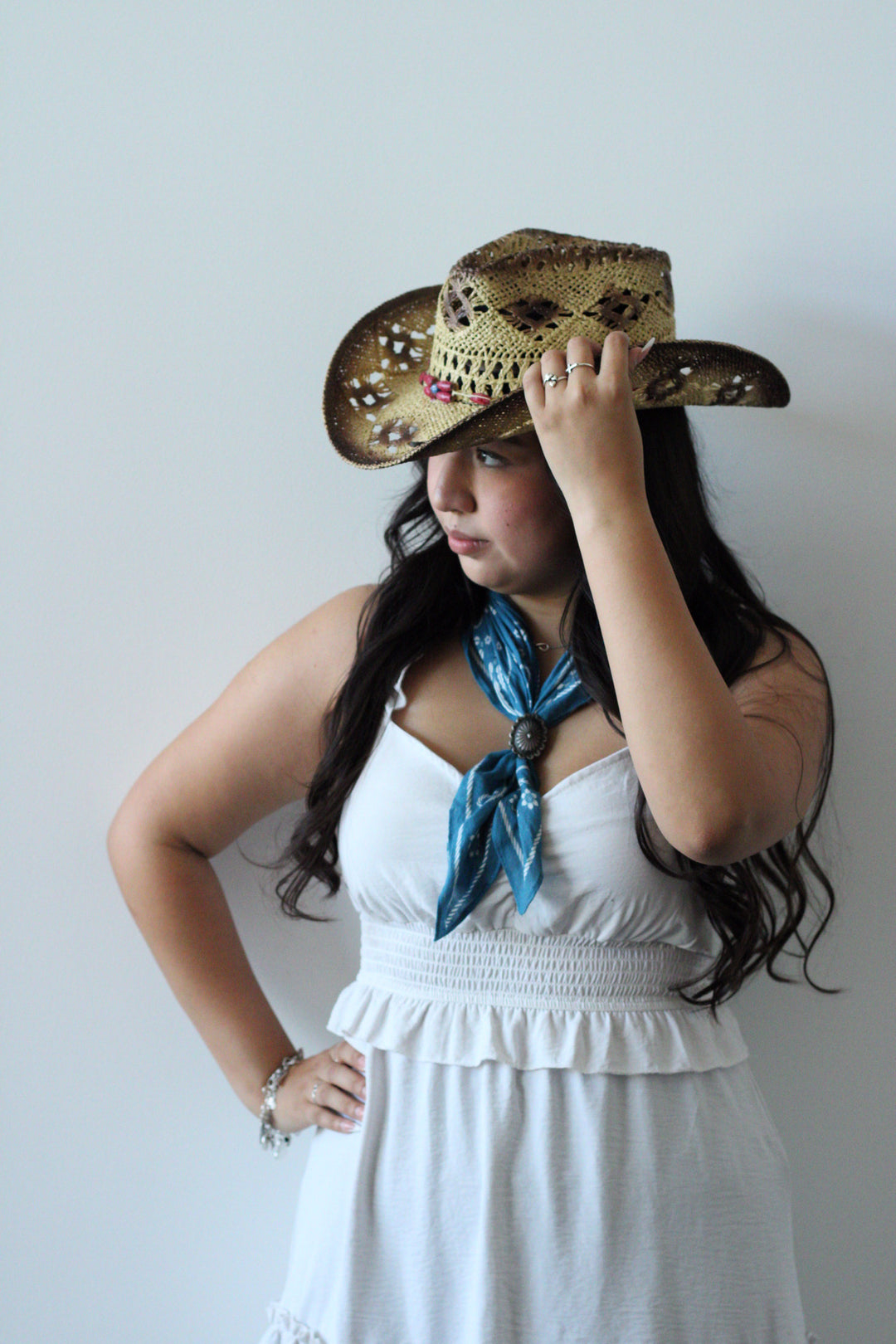 Bayside Western Raffia Hat - Sunburst