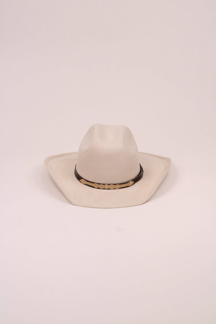 Austin Vegan Suede Cowboy Hat- Ivory