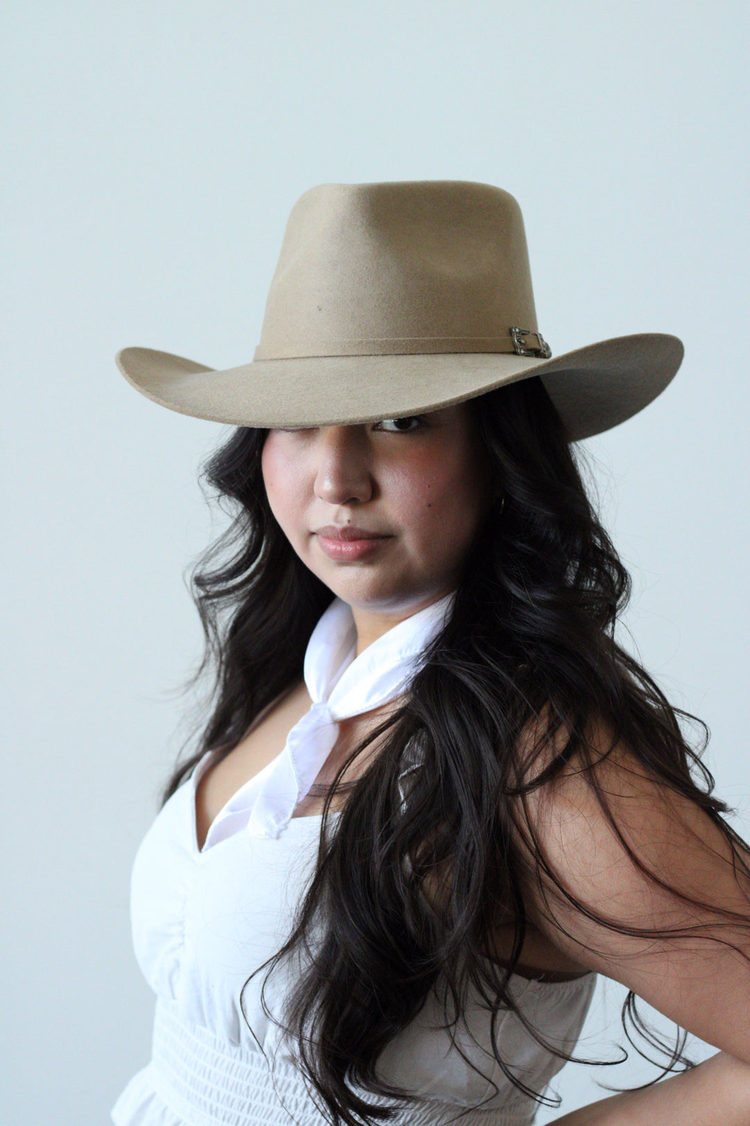Cheyenne Western Teardrop Hat - Camel