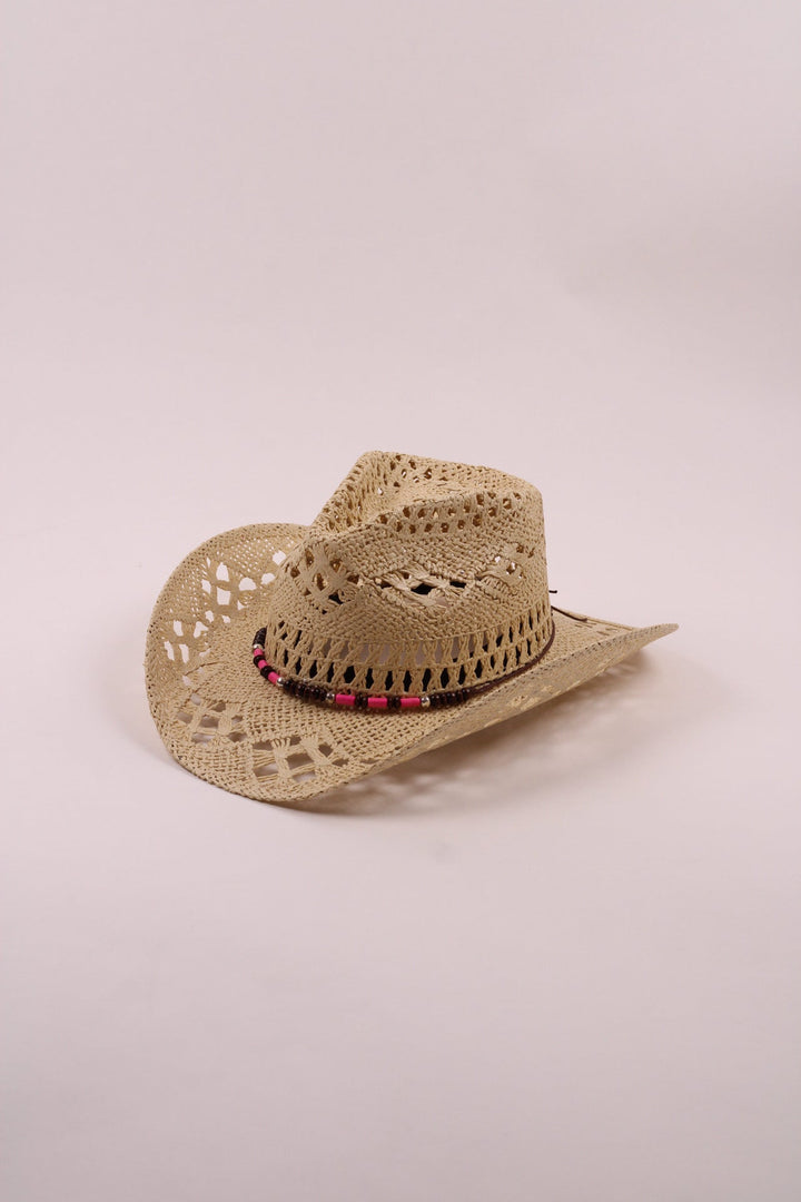 Bayside Rancher Raffia Hat - Beige