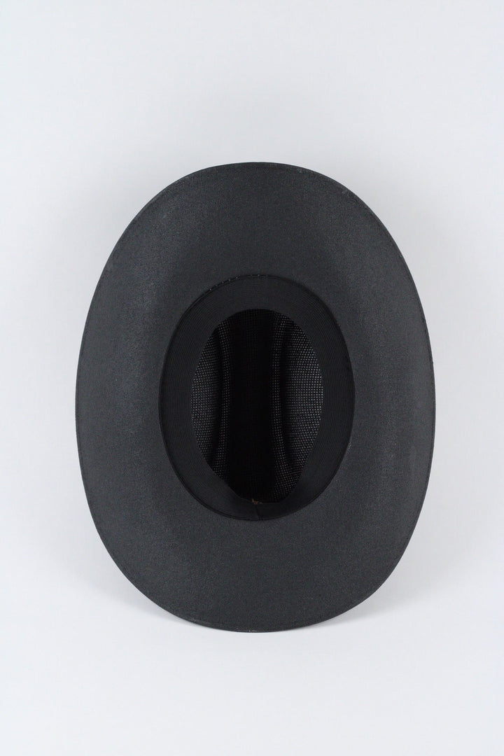 Luckenbach Cattlemen Straw Cowboy Hat - Black