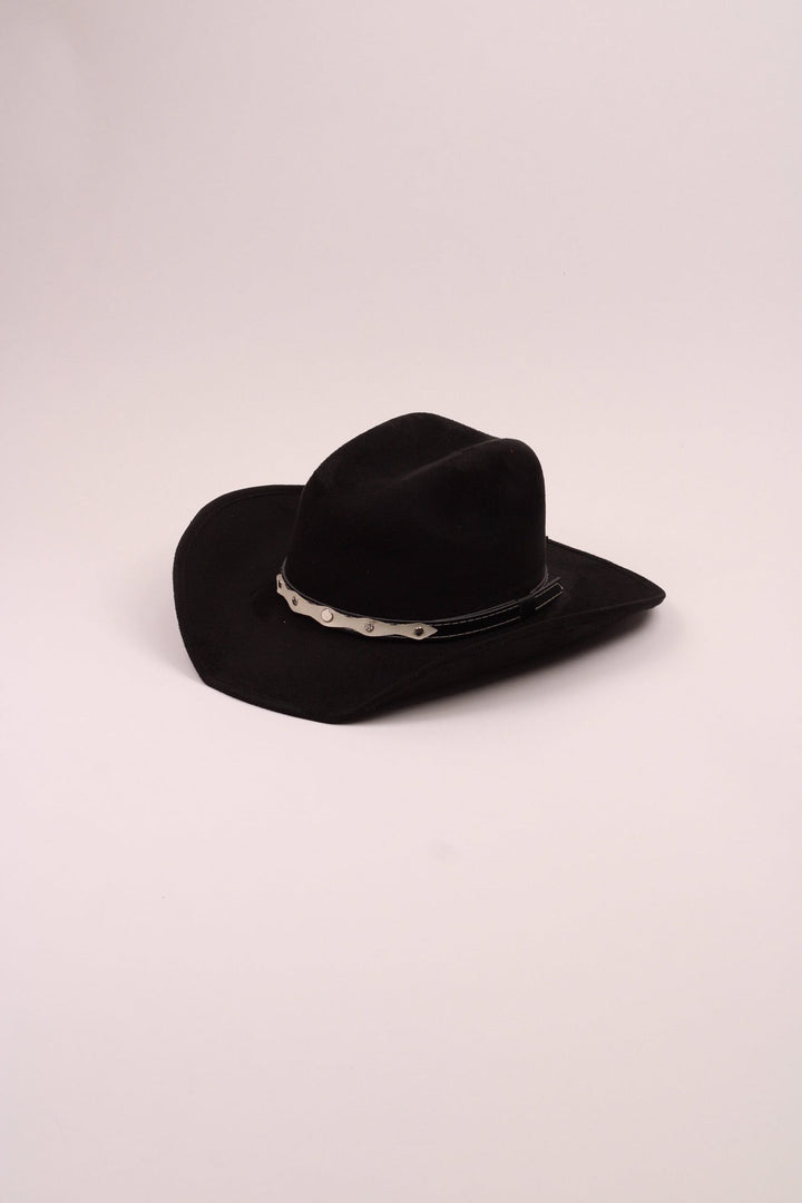 Kids Vegan Suede Austin Hat - Black