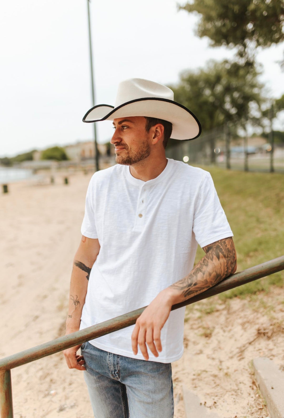 Durango Cowboy Hat - Duo Tone - Ivory + Black