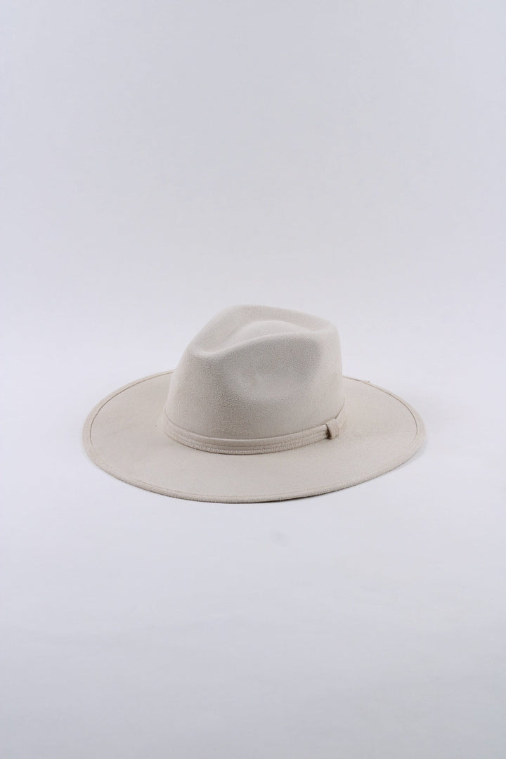 Vegan Suede Rancher Hat - Ivory