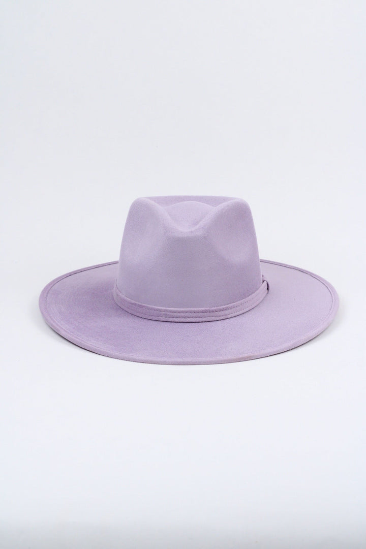 Vegan Suede Rancher Hat - Lavender
