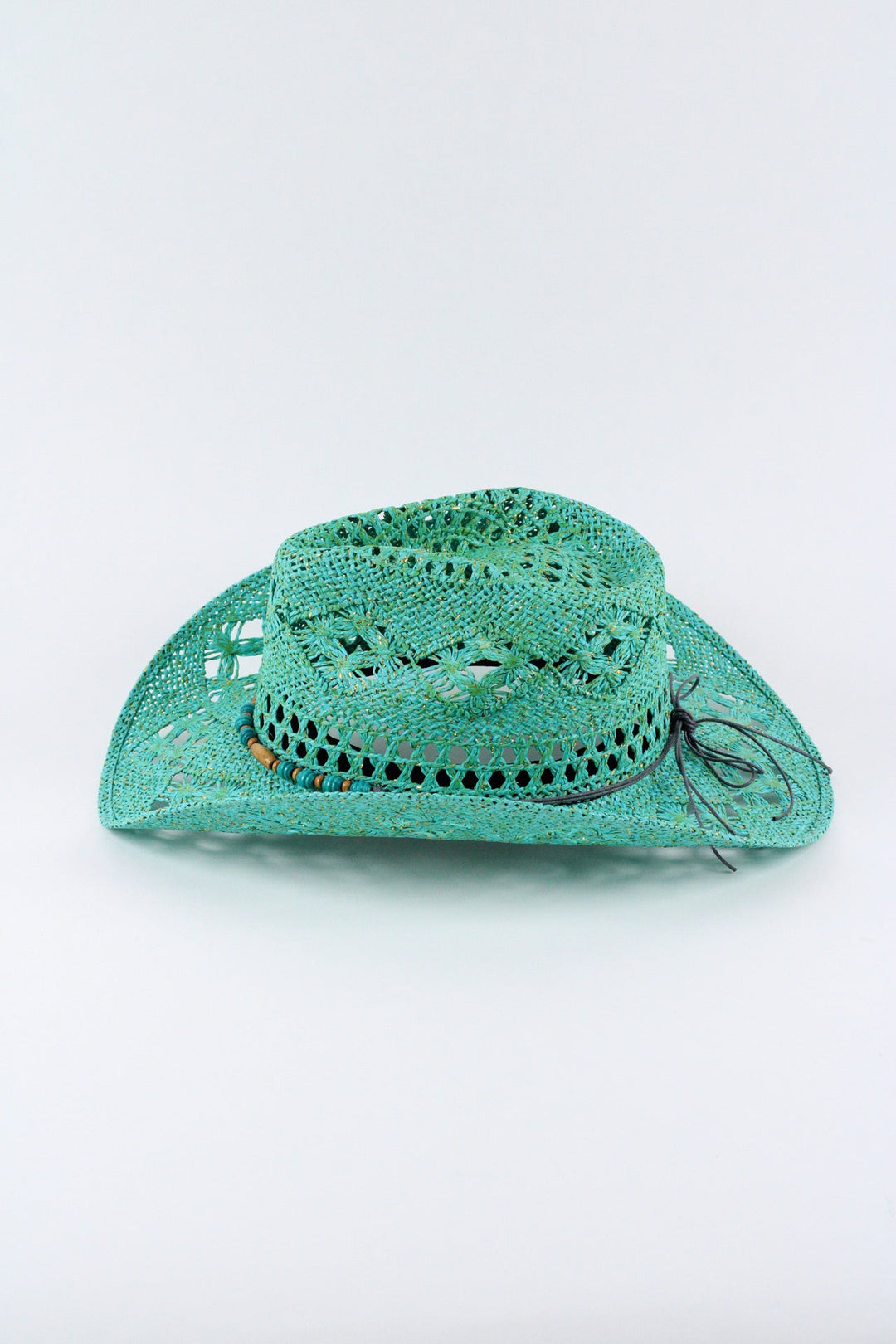 Bayside Rancher Raffia Hat - Aqua Green