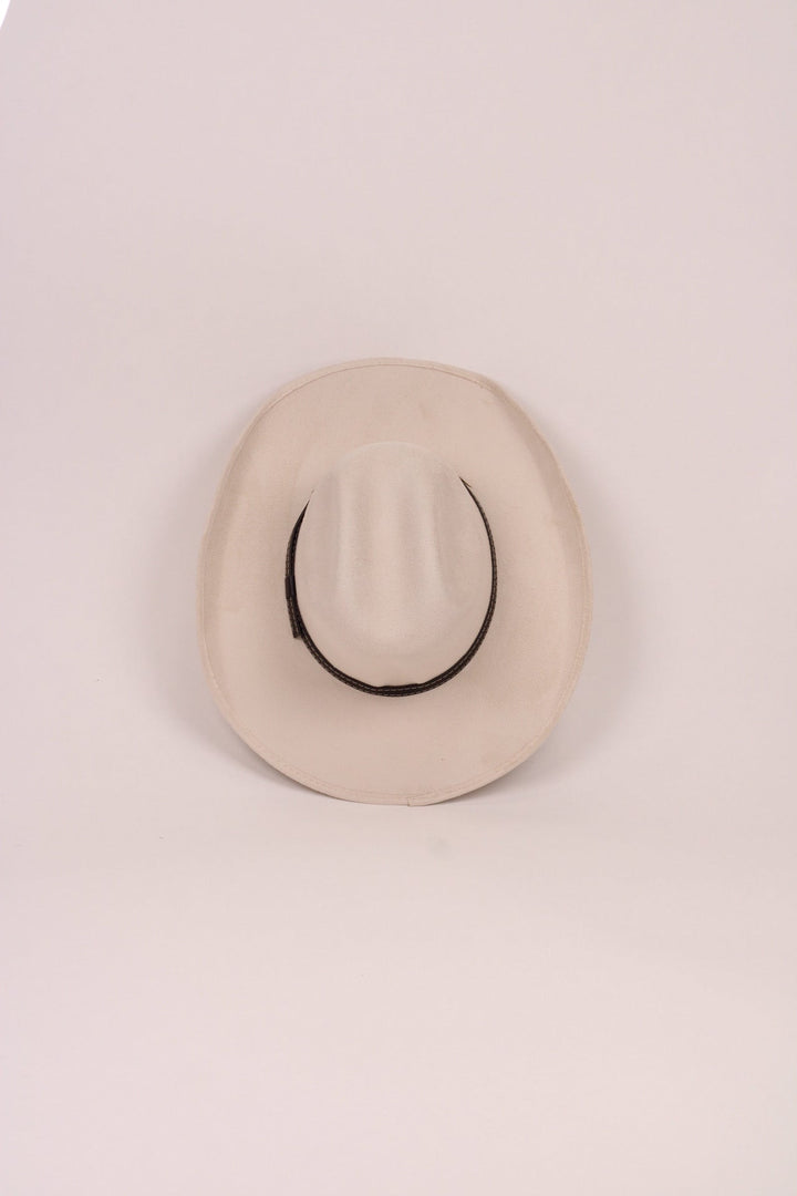 Austin Vegan Suede Cowboy Hat- Ivory